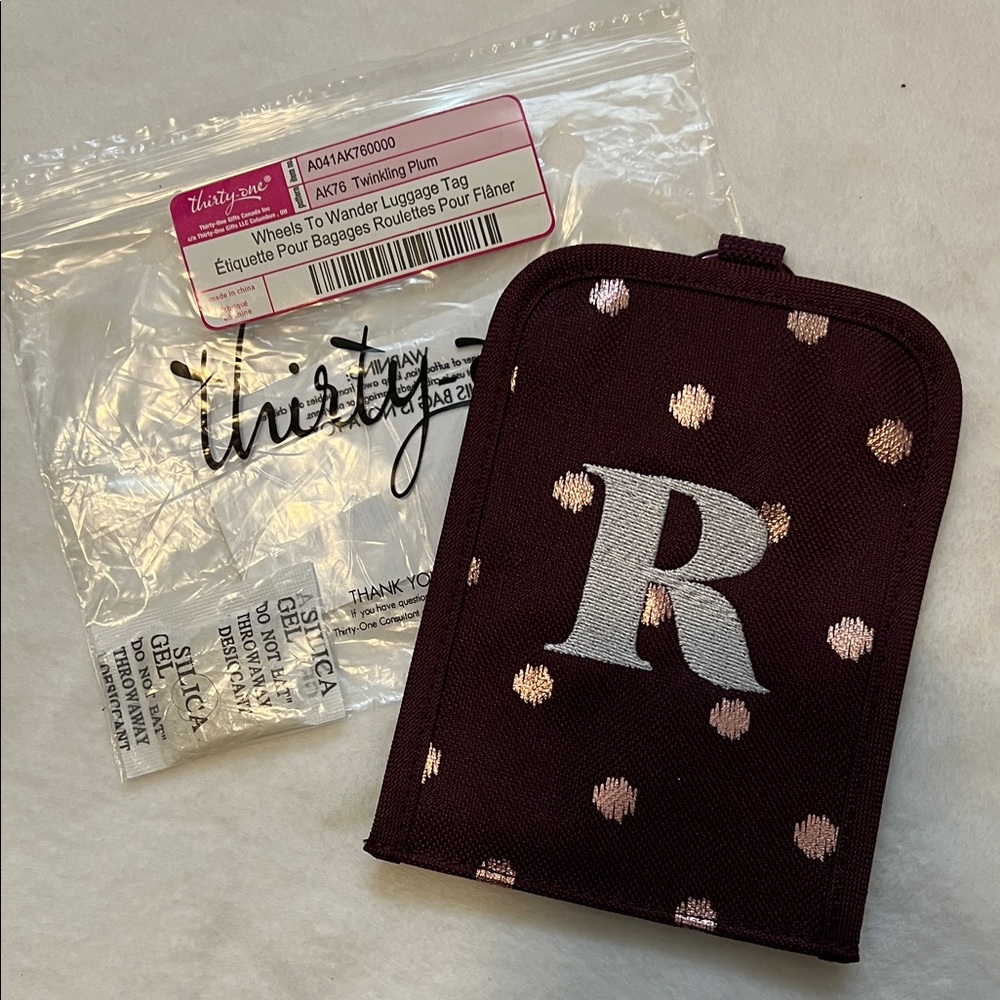 Thirty-One Polka Dot Luggage Tag